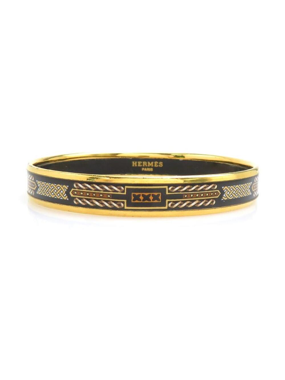 Auth Hermes Cloisonne Bangle Bracelet #302727H24B